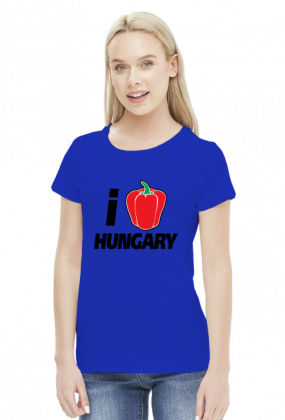 i Love Hungary (bluzka damska) ciemna grafika