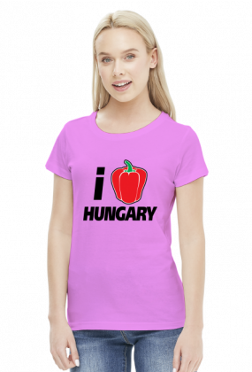i Love Hungary (bluzka damska) ciemna grafika