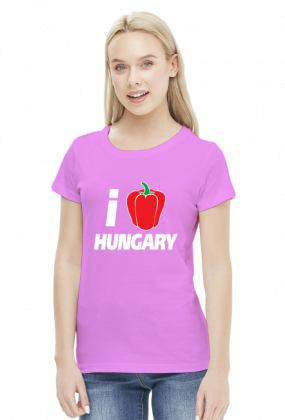 i Love Hungary (bluzka damska) jasna grafika