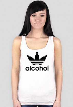 alcohol jak adidas White Tank Bokserka