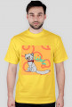 T-shirt zółty Wilk
