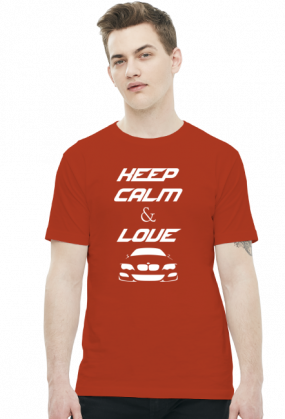 Keep Calm and Love BMW - E46 (koszulka męska) jasna grafika
