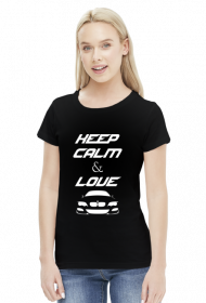 Keep Calm and Love BMW - E46 (bluzka damska) jasna grafika