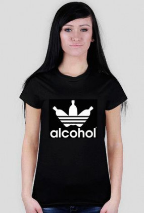 alcohol jak adidas Black Women T-Shirt