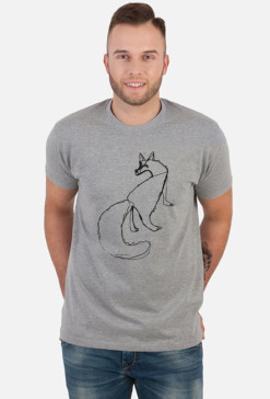 Meska koszulka z grafika lisa, lis t-shirt