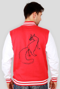 Varsity jacket z nadrukiem - lis