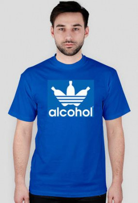 alcohol jak adidas Blue Men T-Shirt