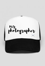 Czapka męska "Mr photographer" (CZARNA?NIEBIESKA)