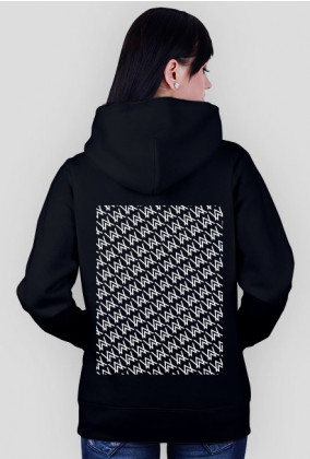 Pattern zip hoodie girl