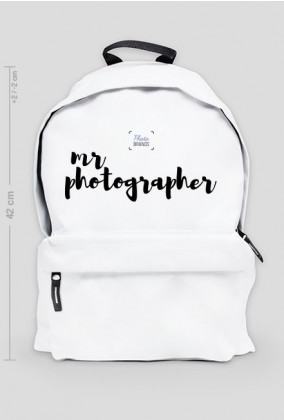 Plecak duży "Mr Photographer" (BIAŁY)