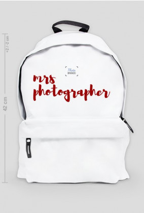 Plecak duży "Mrs Photographer" (BIAŁY)