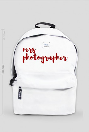 Plecak mały "Mrs Photographer" (BIAŁY)