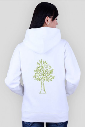 Rozpinana bluza damska z drzewkiem, drzewo bluza damska, bluza z nadrukiem drzewo