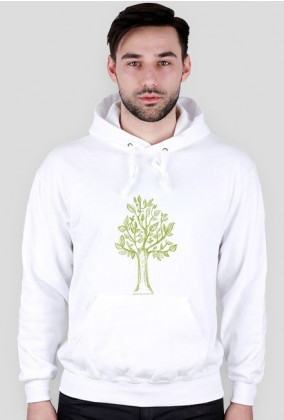 Kangurka męska z drzewem, drzewo bluza z kapturem