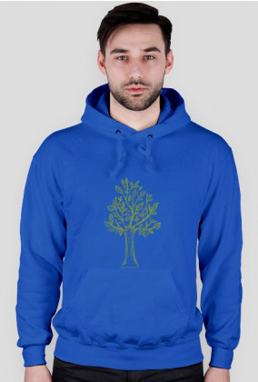 Kangurka męska z drzewem, drzewo bluza z kapturem