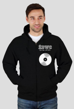 Bluza z Kapturem VINYL - 2Sides ŻDWC Collection, Black