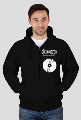 Bluza z Kapturem VINYL - 2Sides ŻDWC Collection, Black
