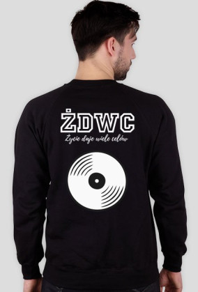 Bluza męska VINYL - 2Sides ŻDWC Collection, Black