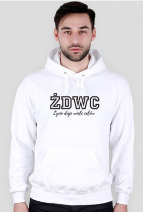 Bluza z kapturem STANDARD - 1Side ŻDWC Collection, White
