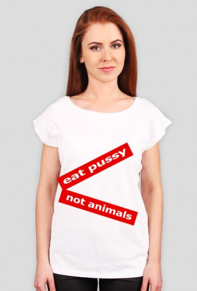 eat pussy not animals bluzka damska