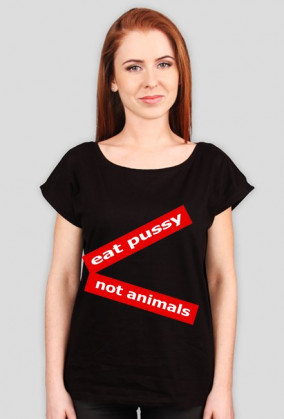 eat pussy not animals bluzka damska