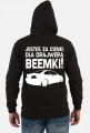 Dla beemki za cienki (bluza męska kapturowa) jasna grafika z tyłu