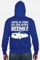 Dla beemki za cienki (bluza męska kapturowa) jasna grafika z tyłu