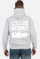 Dla beemki za cienki (bluza męska kapturowa) jasna grafika z tyłu