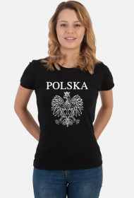 Koszulka Polska z orłem damska