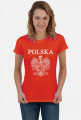 Koszulka Polska z orłem damska