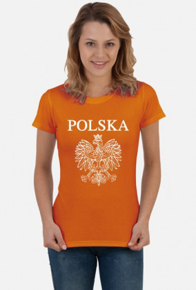 Koszulka Polska z orłem damska