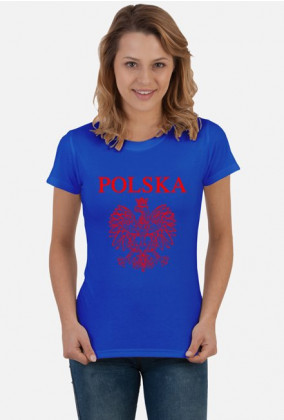 Koszulka Polska z orzełkiem damska