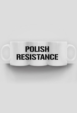 kubek - duży napis "Polish Resistance"