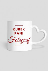 Kubek Pani Fotograf (BIAŁY) serce