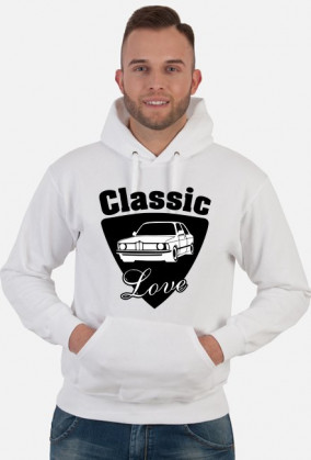 Classic Love - E21 (bluza męska kapturowa) ciemna grafika