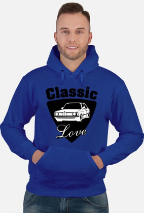 Classic Love - E21 (bluza męska kapturowa) ciemna grafika