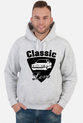 Classic Love - E21 (bluza męska kapturowa) ciemna grafika