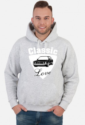 Classic Love - E21 (bluza męska kapturowa) jasna grafika