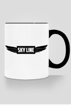 Kubek z nadrukiem SKY LINE [Czarne ucho]