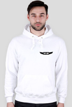 Bluza z kapturem z nadrukiem SKY LINE [Biała]