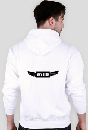 Bluza z kapturem z nadrukiem SKY LINE [Biała]
