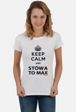 Keep Calm and Stówa to Max | czarna | slimfit