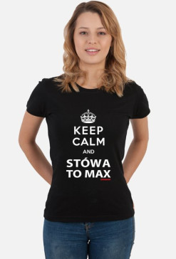 Keep Calm and Stówa to Max | czarna | slimfit