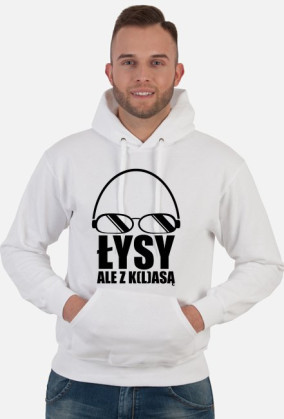 Bluza z kapturem Łysy ale z kasą