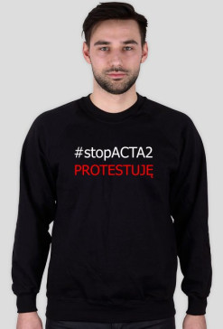 Bluza czarna #stopACTA2 męska
