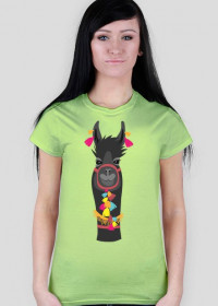 czarna lama koszulka damska 1