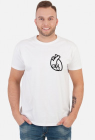 W SERCU MAM ROWER - KOSZULKA BIAŁA