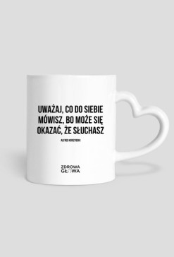 UWAŻAJ - KUBEK Z SERCEM