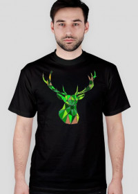 Koszulka Geometryczny Zielonkawy Jeleń