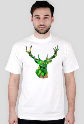 Koszulka Geometryczny Zielonkawy Jeleń